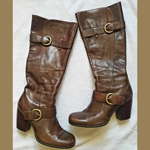 Born Shoes - 🎉Sold BornBoots 8.5 Rimes Cognac Brown Block Heel